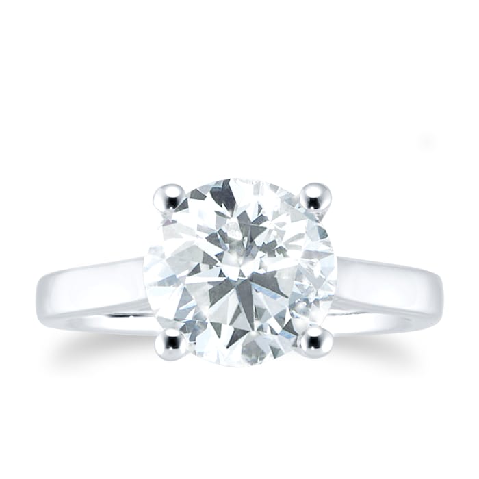 Goldsmiths Platinum 3ct Diamond Solitaire Engagement Ring RX5746 ...