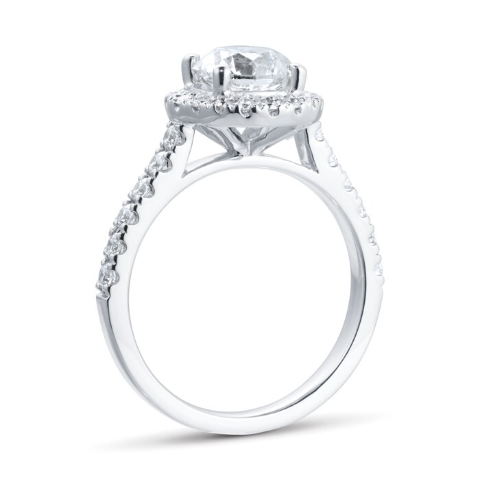 Goldsmiths Platinum 2ct Diamond Halo Engagement Ring