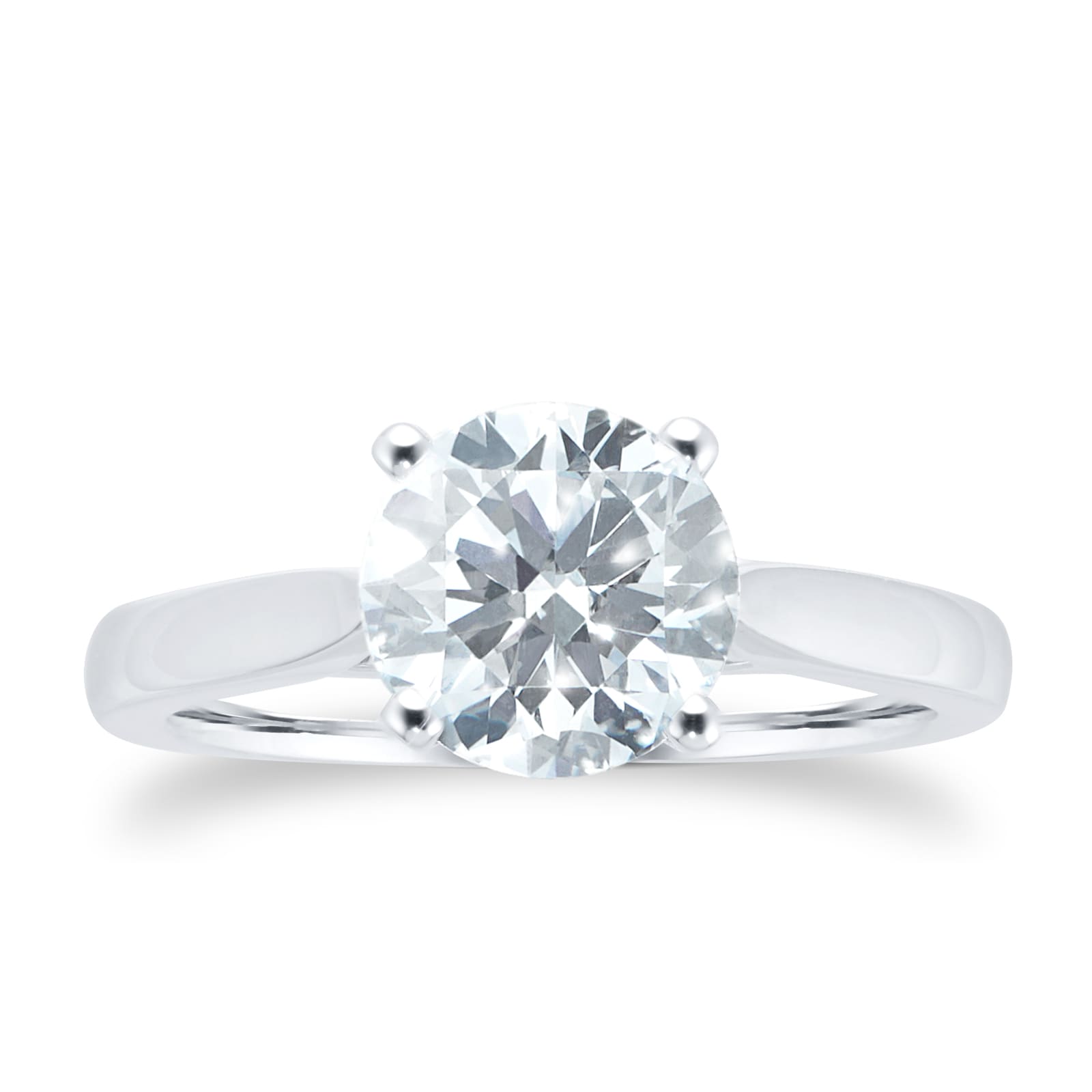 Platinum 2ct Diamond Solitaire Engagement Ring