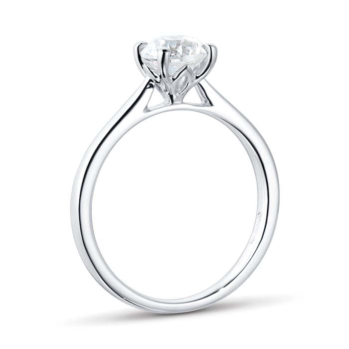 Mappin & Webb 18ct White Gold 1.00ct Diamond Solitaire Ring - Ring Size O