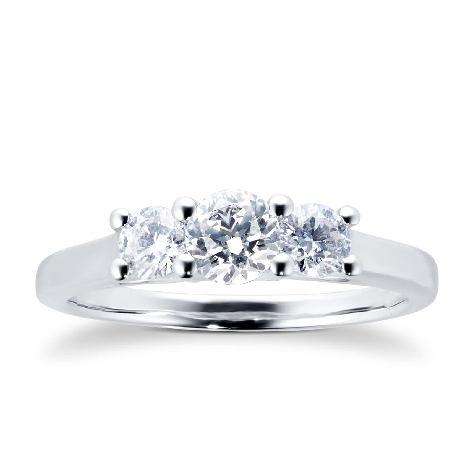 Mappin & Webb 18ct White Gold 1.00cttw 3 Stone Engagement Ring Mappin & Webb 18ct White Gold 1.00cttw 3 Stone Engagement Ring