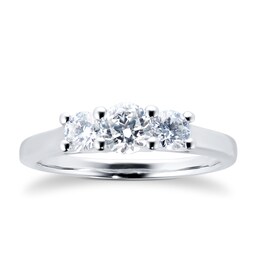 06019175 - 18ct White Gold 1.00cttw 3 Stone Engagement Ring