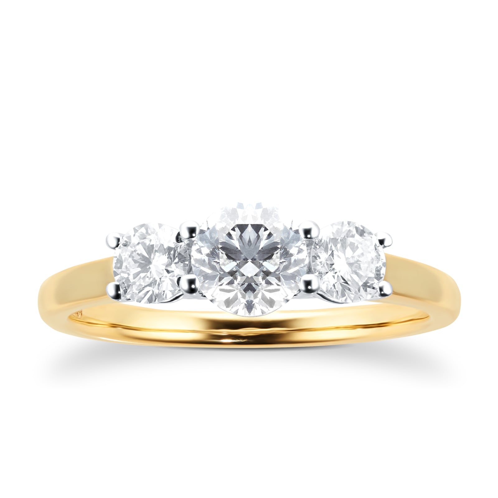 Mappin & Webb 18ct Yellow Gold 1.00cttw 3 Stone Engagement Ring Mappin & Webb 18ct Yellow Gold 1.00cttw 3 Stone Engagement Ring