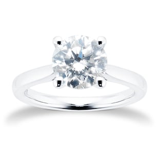 Mappin & Webb 18ct White Gold 2ct Brilliant Cut Diamond Solitaire Ring