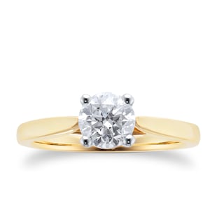 Best Luxury 
18ct Yellow Gold Brilliant Cut 1.00ct Diamond Solitaire Engagement Ring