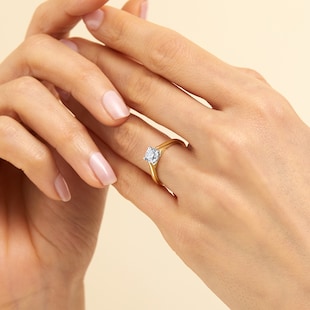 Best Luxury 
18ct Yellow Gold Brilliant Cut 1.00ct Diamond Solitaire Engagement Ring