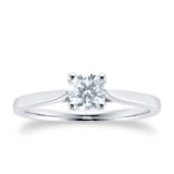 Goldsmiths Platinum Brilliant Cut 0.50ct Goldsmiths Brightest Diamond Engagement Ring