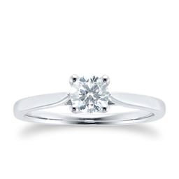 06019201 - Platinum 0.50cttw Brilliant Cut Solitaire Diamond Engagement Ring