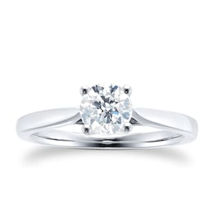 Goldsmiths Platinum 0.70cttw Brilliant Cut Solitaire Diamond Engagement Ring