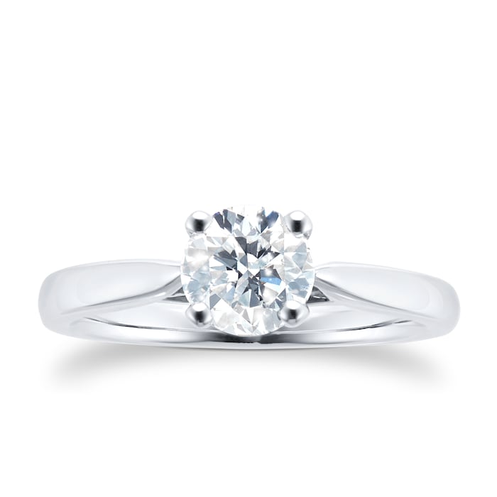 Goldsmiths Platinum Brilliant Cut 1.00ct Goldsmiths Brightest Diamond Engagement Ring