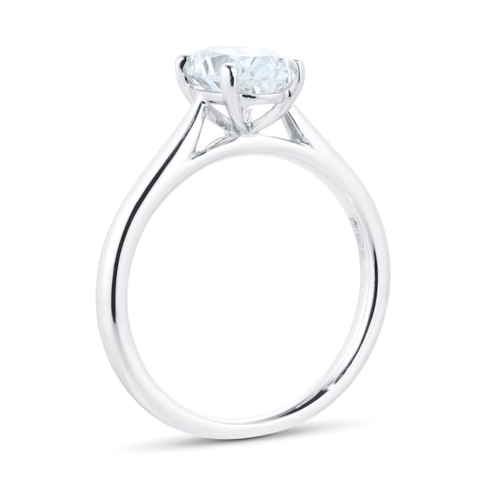 Goldsmiths Platinum 1.5ct Oval Cut Diamond Solitaire Ring