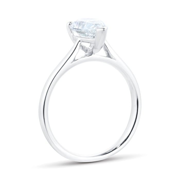 Goldsmiths Platinum 1.50ct Pear Cut Diamond Solitaire Ring