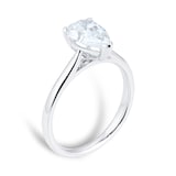 Goldsmiths Platinum 1.50ct Pear Cut Diamond Solitaire Ring