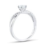 Goldsmiths 18ct White Gold 0.65cttw Diamond Twist Engagement Ring