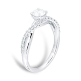 Goldsmiths 18ct White Gold 0.65cttw Diamond Twist Engagement Ring