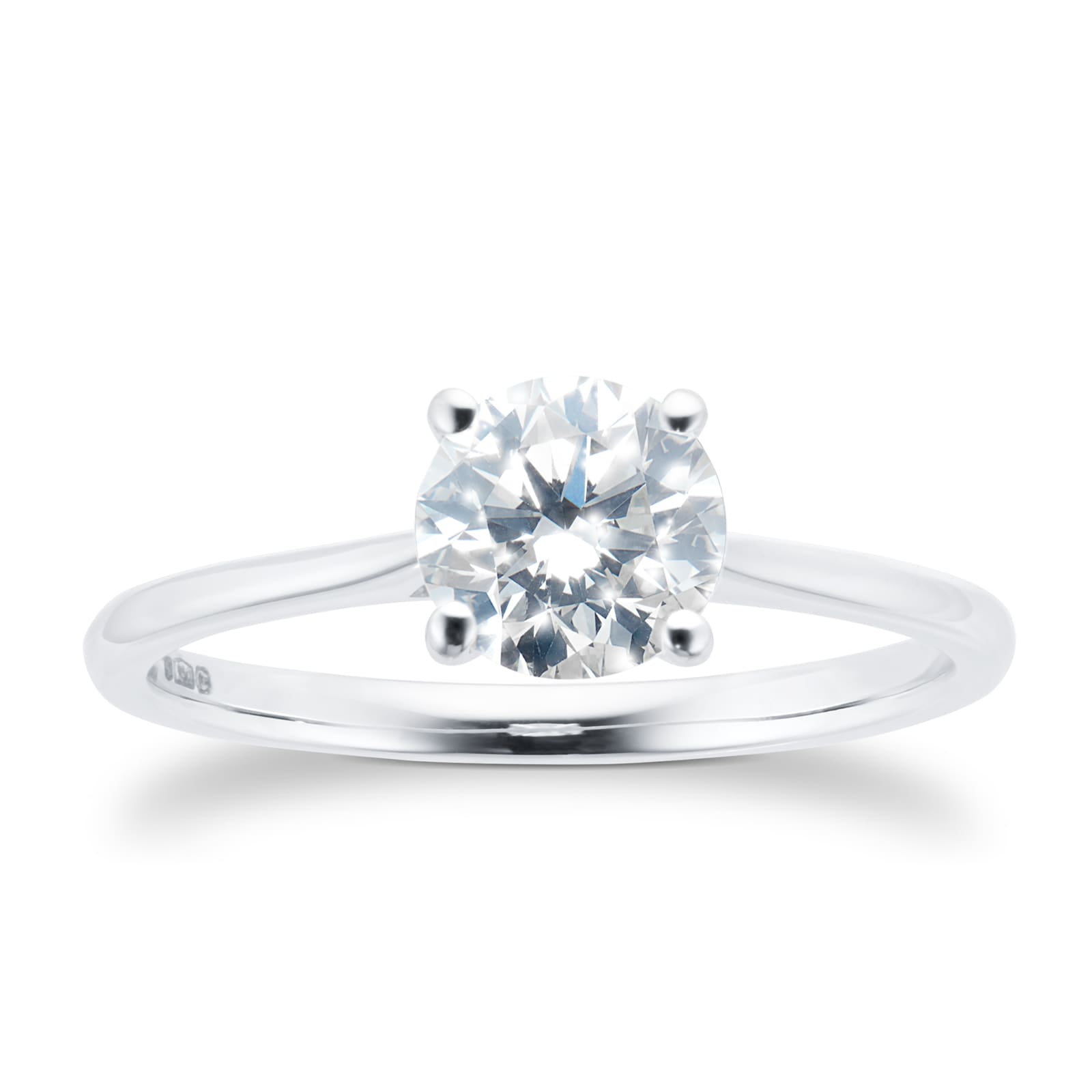 Goldsmiths Platinum 1.00ct Diamond Solitaire Engagement Ring PLAT 1 ...