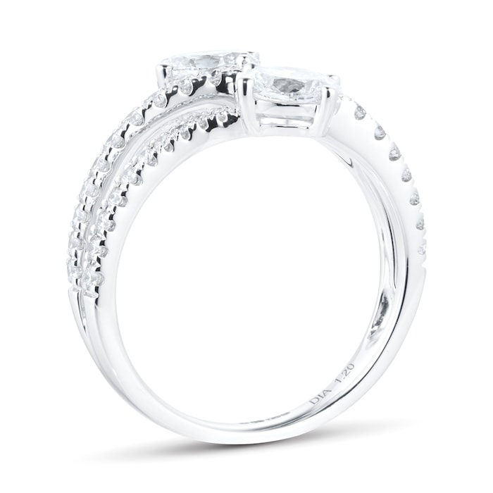 Goldsmiths 18ct White Gold 1.2ct Oval Cut Diamond Engagement Ring