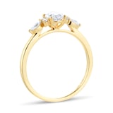 Goldsmiths 18ct Yellow Gold 0.90cttw Diamond Oval Scatter Engagement Ring