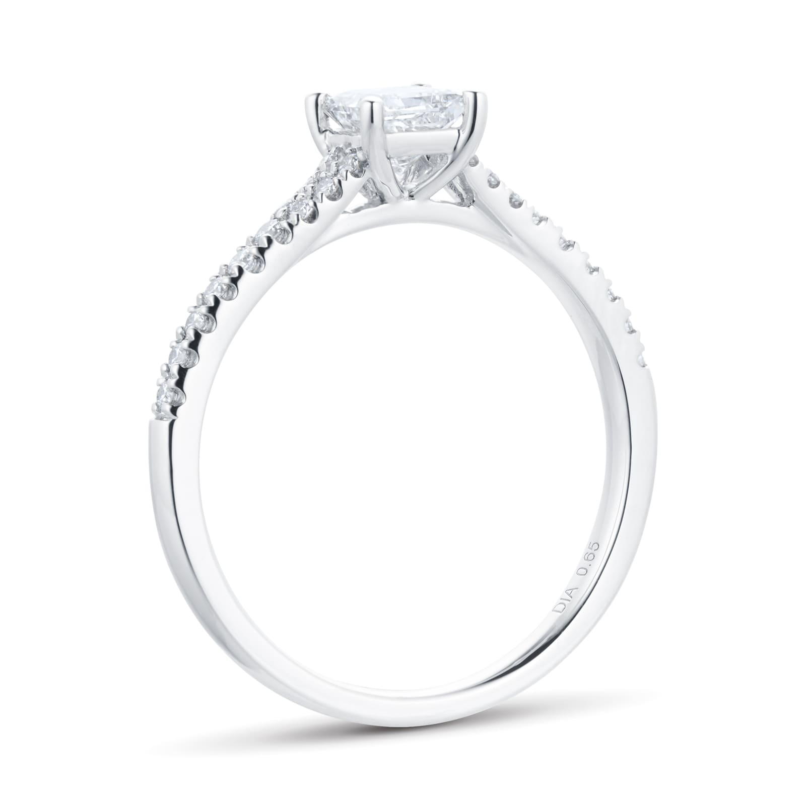 Goldsmiths Platinum 0.65cttw Diamond Princess Cut Engagement Ring - Ring Size Q