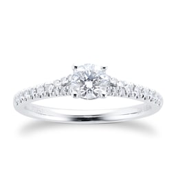 06019242 - Platinum 0.65cttw Diamond Round Brilliant Cut Engagement Ring