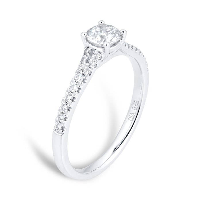 Goldsmiths Platinum 0.65cttw Diamond Round Brilliant Cut Engagement Ring