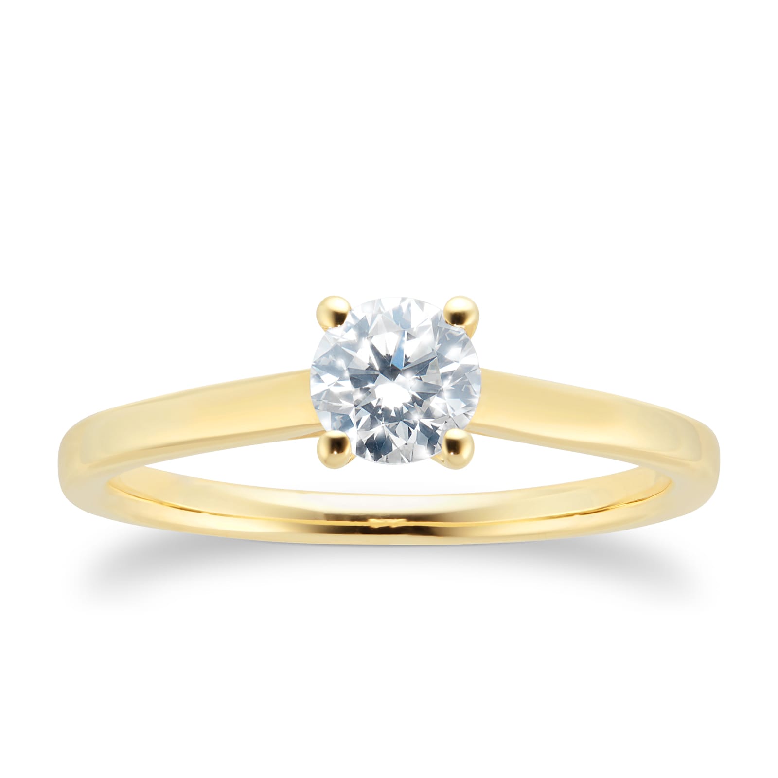 Goldsmiths 18ct Yellow Gold 0.50cttw Diamond Solitaire Engagement Ring Goldsmiths 18ct Yellow Gold 0.50cttw Diamond Solitaire Engagement Ring