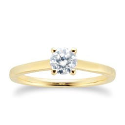06019247 - 18ct Yellow Gold 0.50cttw Diamond Solitaire Engagement Ring