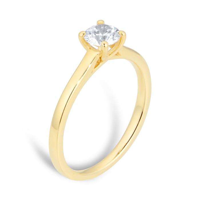 Goldsmiths 18ct Yellow Gold 0.50cttw Diamond Solitaire Engagement Ring