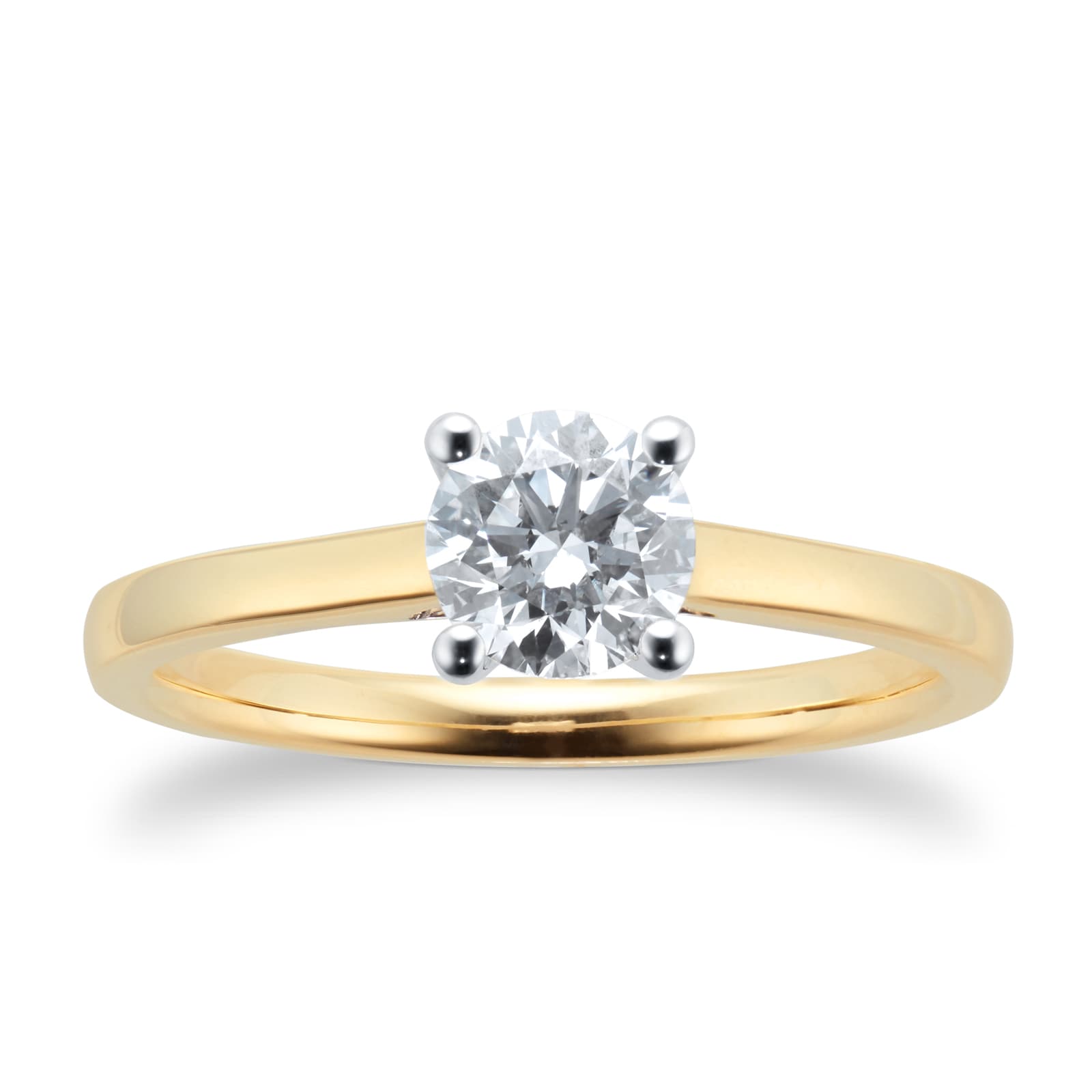 18ct Yellow Gold 0.70cttw Diamond Solitaire Engagement Ring - Ring Size Q
