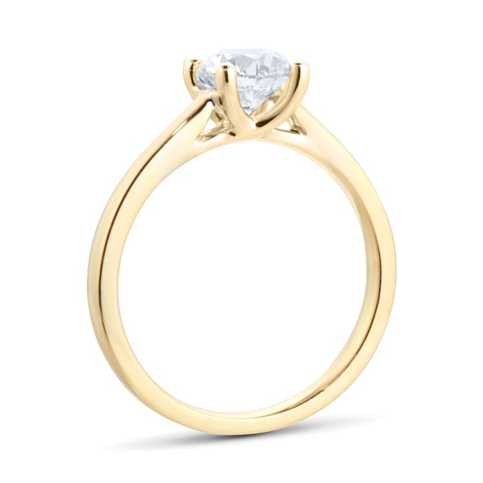 Goldsmiths 18ct Yellow Gold 1.00cttw Diamond Solitaire Engagement Ring