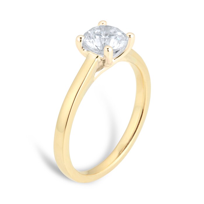 Goldsmiths 18ct Yellow Gold 1.00cttw Diamond Solitaire Engagement Ring