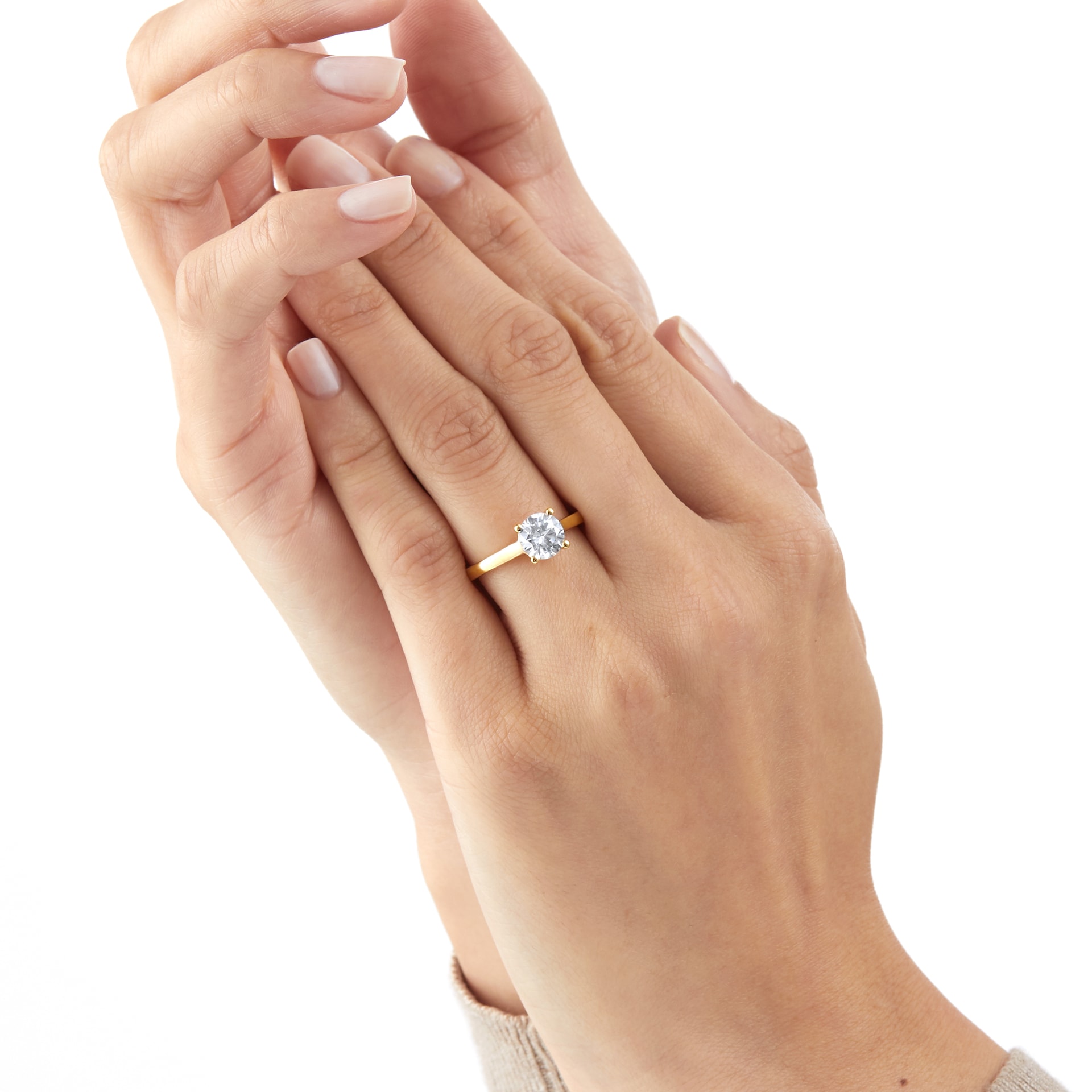 Goldsmiths 18ct Yellow Gold 1.50cttw Diamond Solitaire Engagement Ring