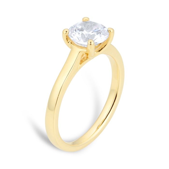 Goldsmiths 18ct Yellow Gold 1.50cttw Diamond Solitaire Engagement Ring