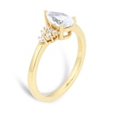 Goldsmiths 18ct Yellow Gold 0.70cttw Diamond Pear Engagement Ring