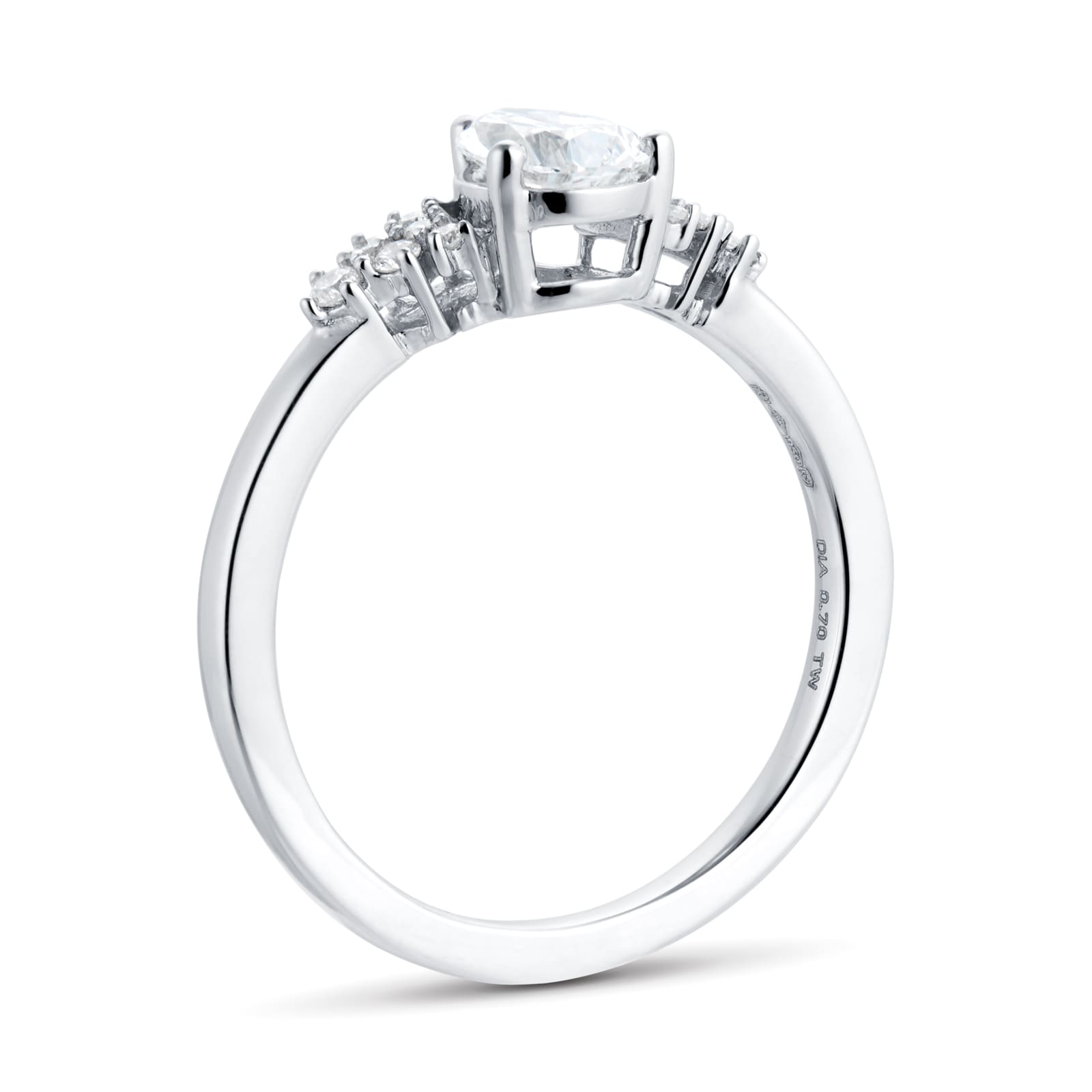Goldsmiths Platinum 0.70cttw Diamond Pear Scatter Engagement Ring Goldsmiths Platinum 0.70cttw Diamond Pear Scatter Engagement Ring