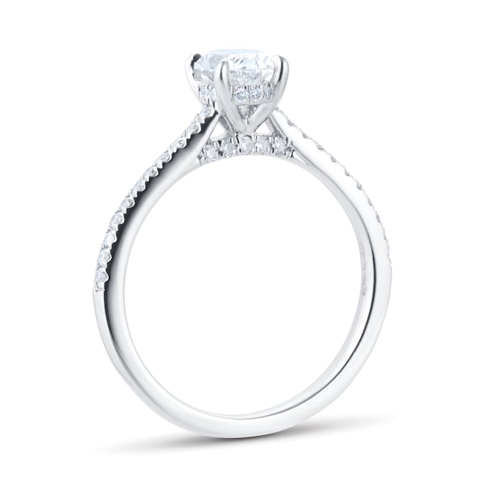 Goldsmiths Platinum 1.00cttw Diamond Oval Engagement Ring