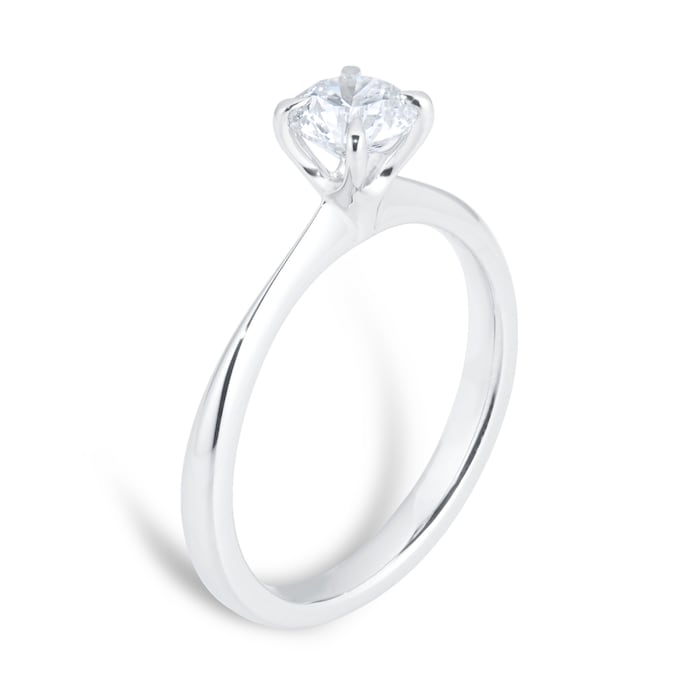 Mappin & Webb Platinum Hermione 0.50ct Brilliant Cut Solitaire Diamond Ring - Ring Size L