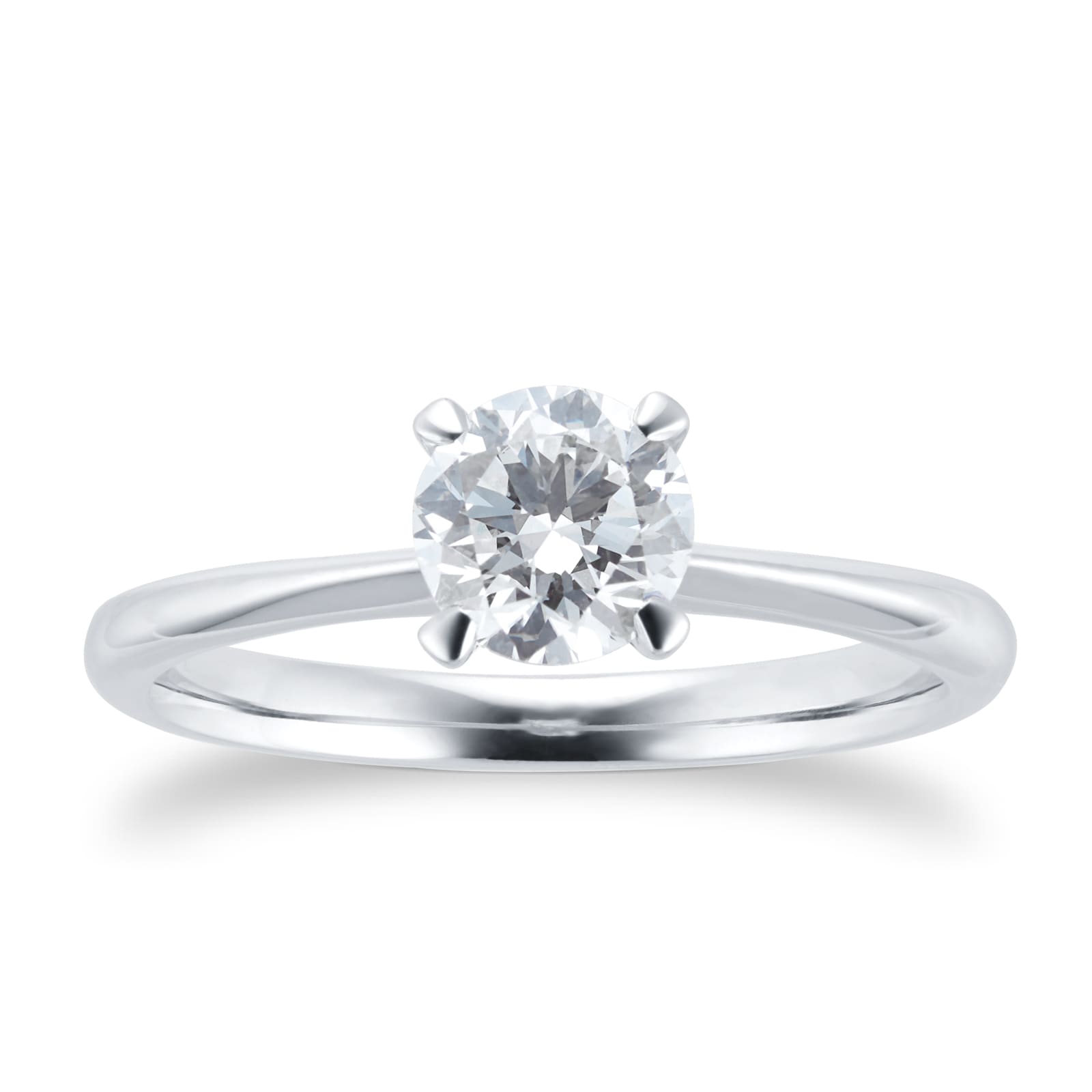 Platinum Hermione 0.75ct Brilliant Cut Solitaire Diamond Ring - Ring Size M