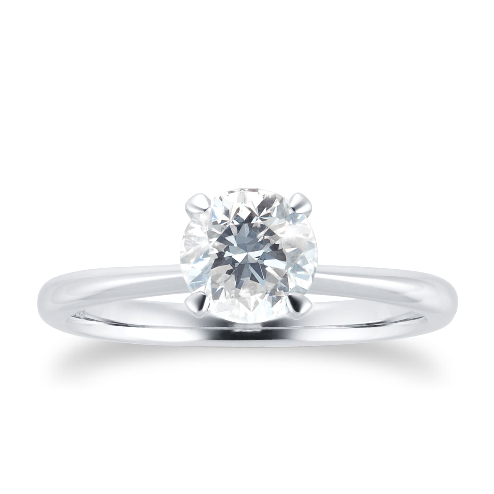 Platinum Hermione 1.00ct Brilliant Cut Solitaire Diamond Ring - Ring Size N