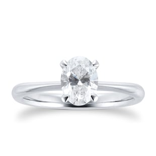 Mappin & Webb Platinum Hermione 0.75ct Oval Cut Solitaire Diamond Ring