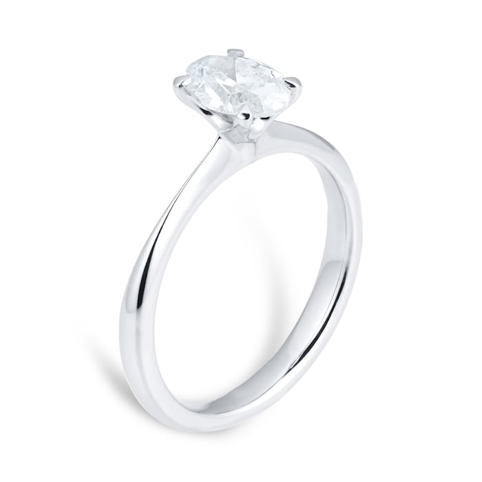 Mappin & Webb Platinum Hermione 0.75ct Oval Cut Solitaire Diamond Ring