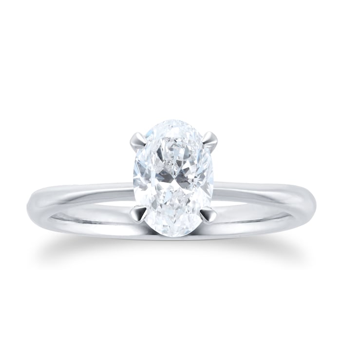 Mappin & Webb Platinum Hermione 1.00ct Oval Cut Solitaire Diamond Ring