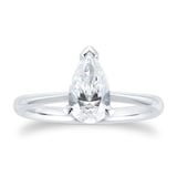 Mappin & Webb Platinum Hermione 1.00ct Pear Cut Solitaire Diamond Ring