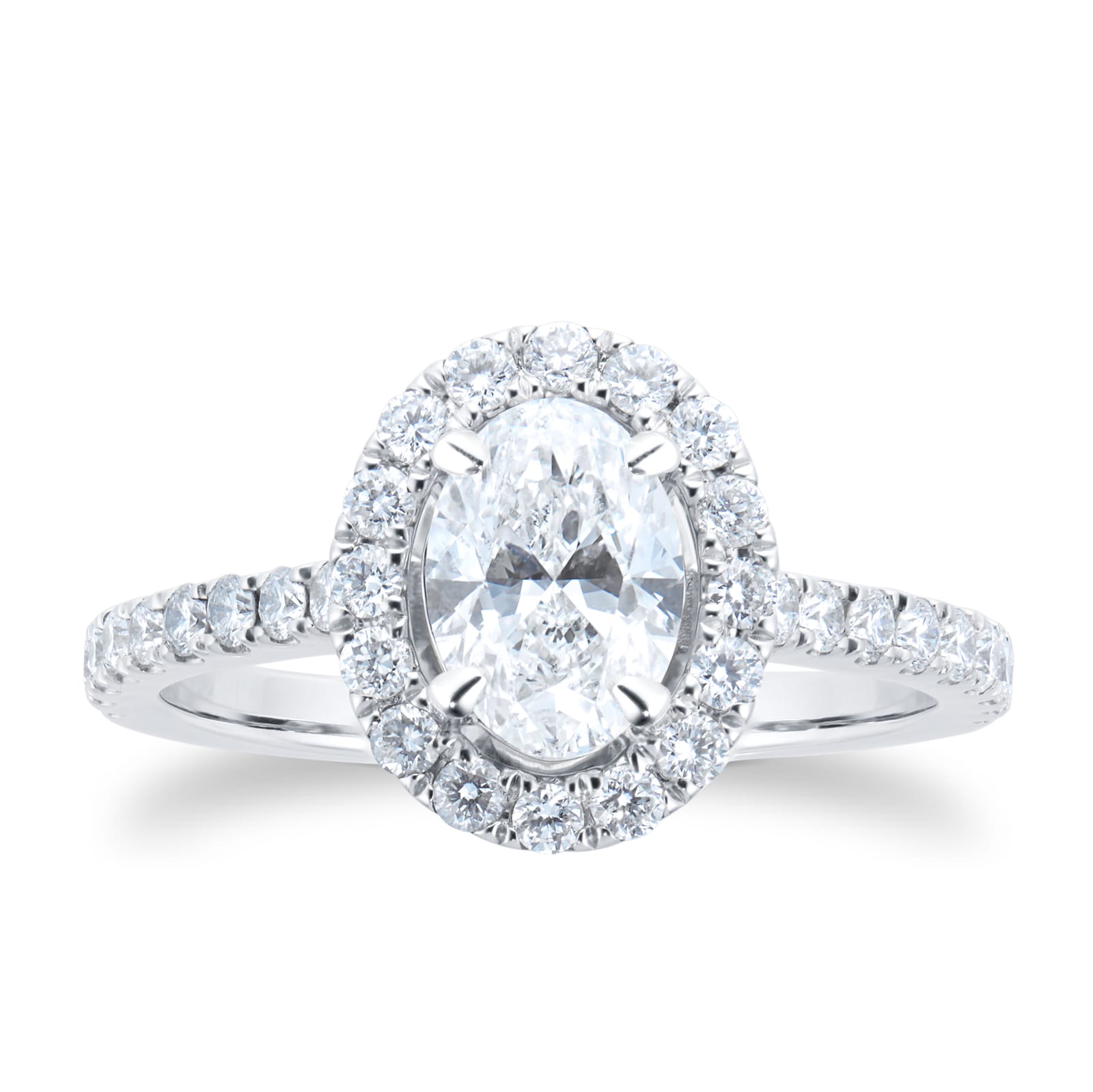 Amelia Platinum 1.70cttw Diamond Halo Ring image