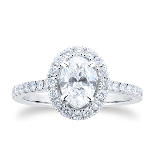 Mappin & Webb Amelia Platinum 1.70cttw Diamond Halo Ring
