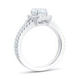 Mappin & Webb Amelia Platinum 1.50cttw Radiant Diamond Halo Ring