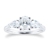 Mappin & Webb Belvedere Platinum 1.50cttw Mixed Cut Three Stone Diamond Ring