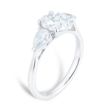 Mappin & Webb Belvedere Platinum 1.50cttw Mixed Cut Three Stone Diamond Ring