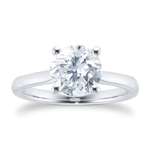 Mappin & Webb Platinum 2.00ct Diamond Round Solitaire Engagament Ring