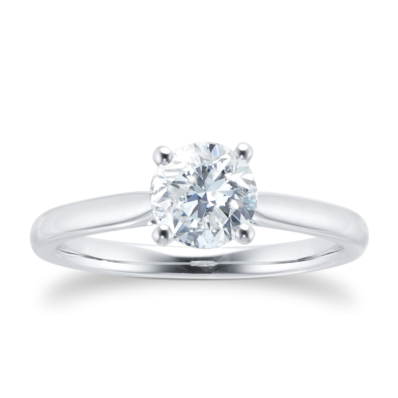 Platinum 1.00ct Solitaire Engagement Ring - Ring Size M